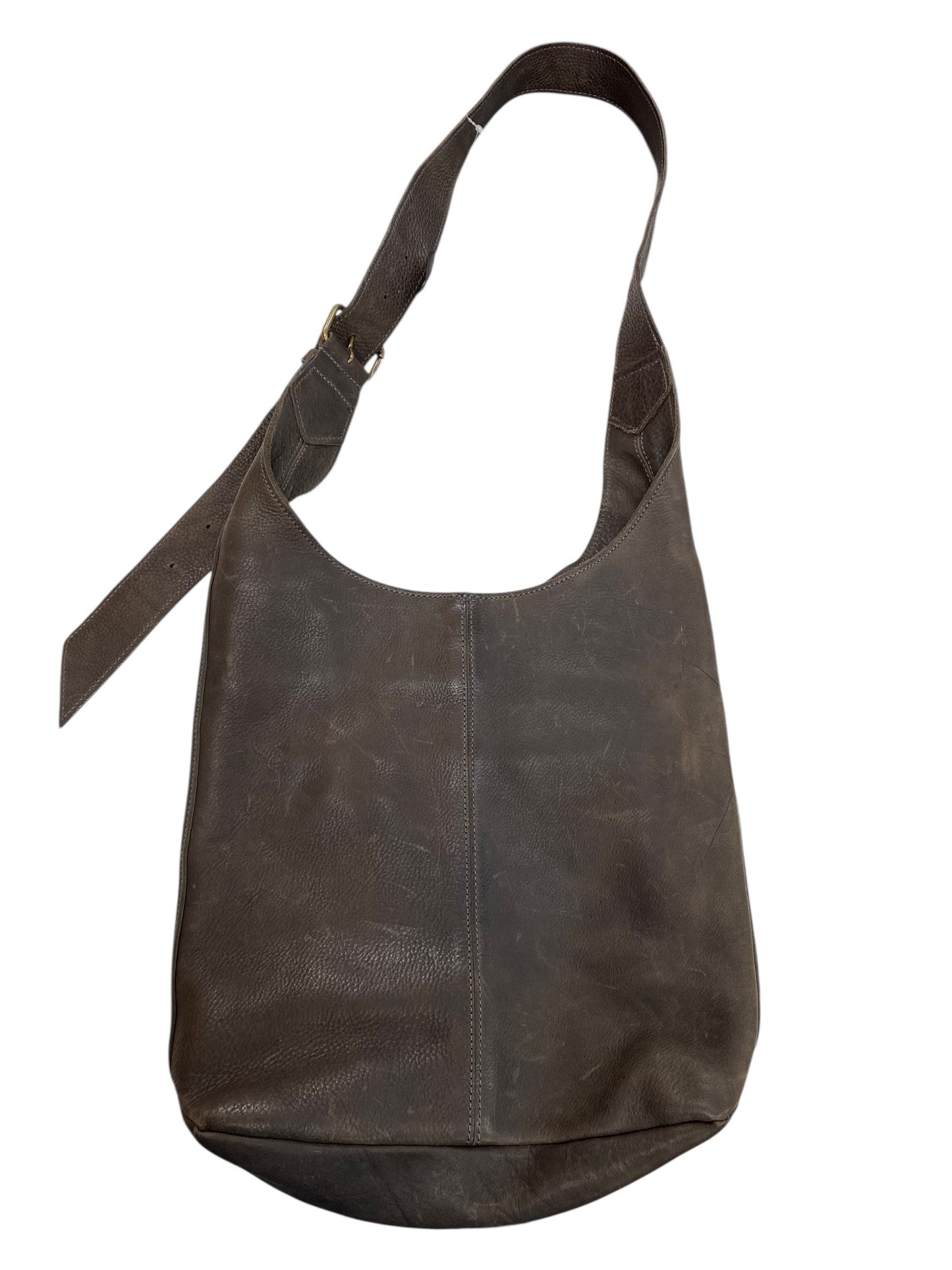 Handbag Leather By Duluth Trading In Brown, Size:Large