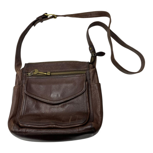 Crossbody Leather By Fossil In Brown, Size:Medium