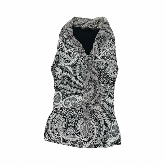 Blouse Sleeveless By White House Black Market In Black & White, Size:Xxs