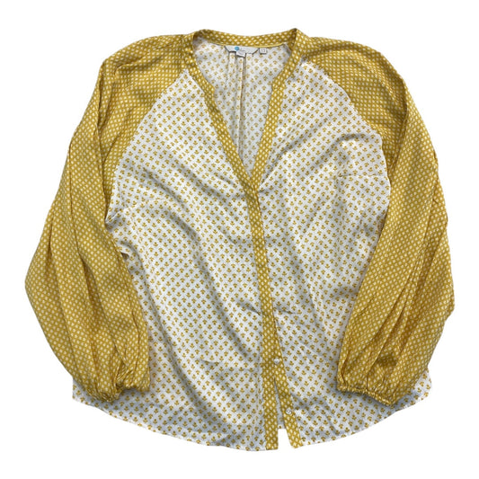 Top Ls By Boden In Cream & Yellow, Size:18