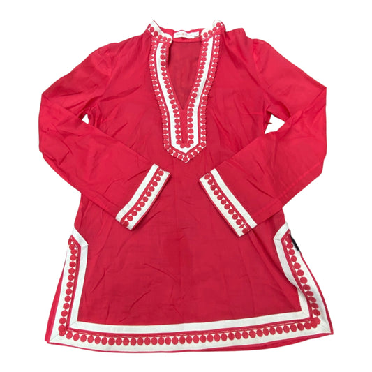 Top Ls Designer By Tory Burch In Pink & Tan, Size:4