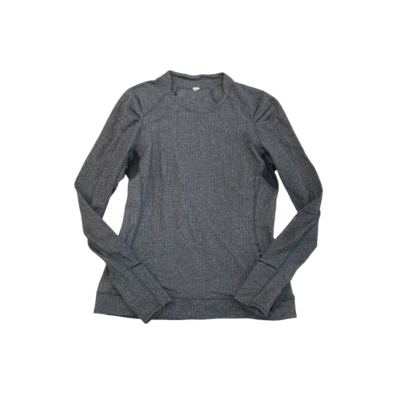 Athletic Top Ls Collar By Lululemon In Grey, Size:12