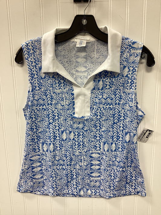 Athletic Tank Top By Sigrid Olsen In Blue & White, Size:M