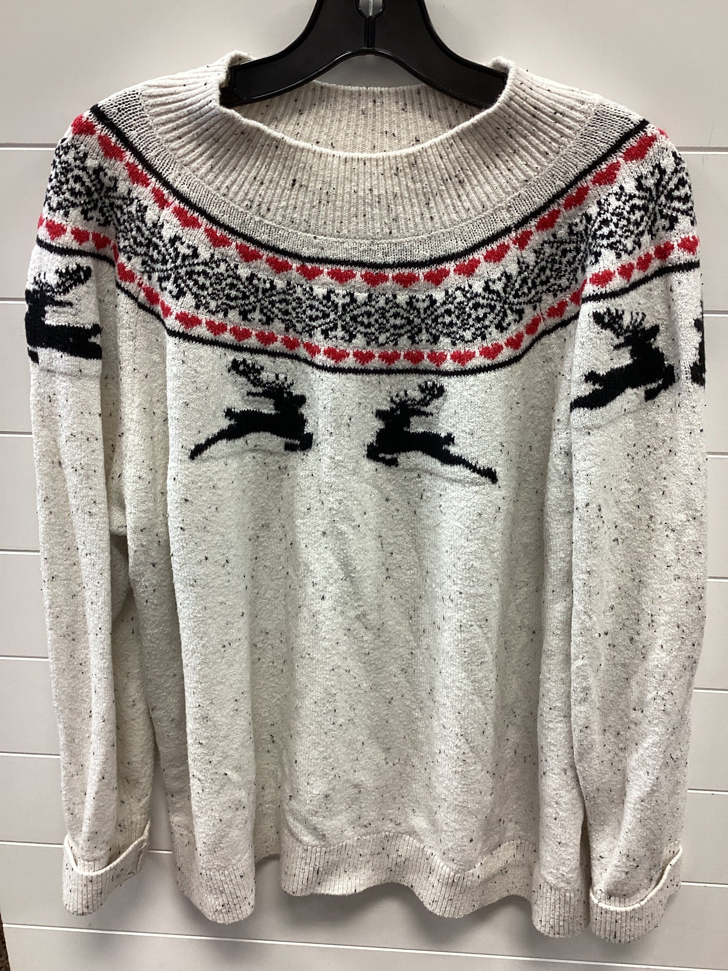 Sweater By Loft In Cream, Size:2X