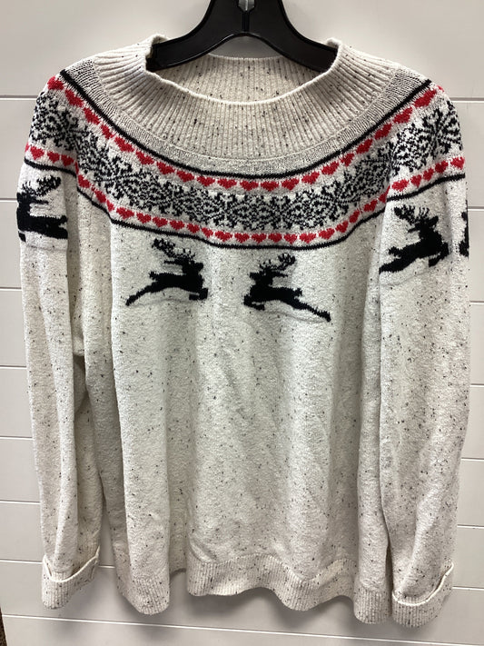 Sweater By Loft In Cream, Size:2X