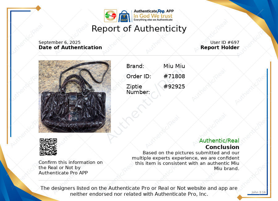 Handbag Luxury Designer By Miu Miu, Size: Medium