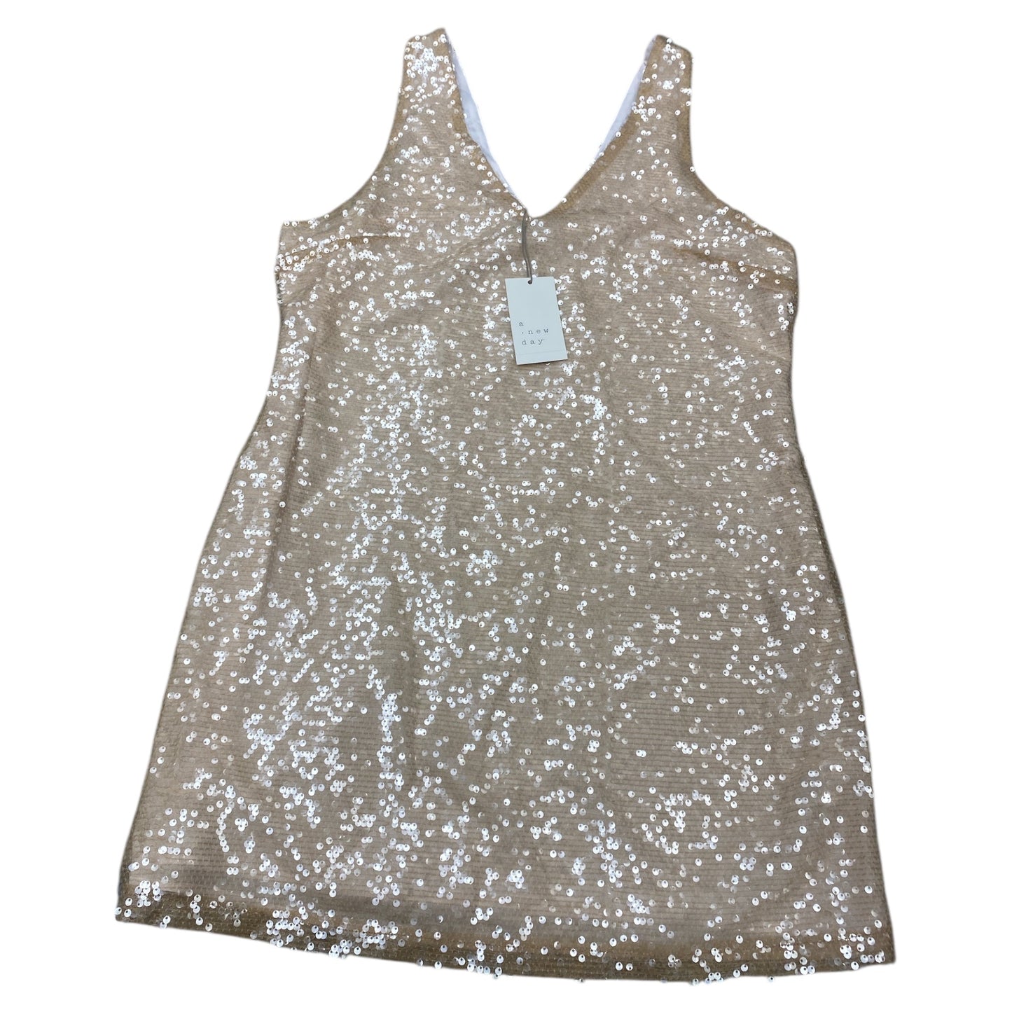 Dress Casual Midi By A New Day In Cream, Size:M