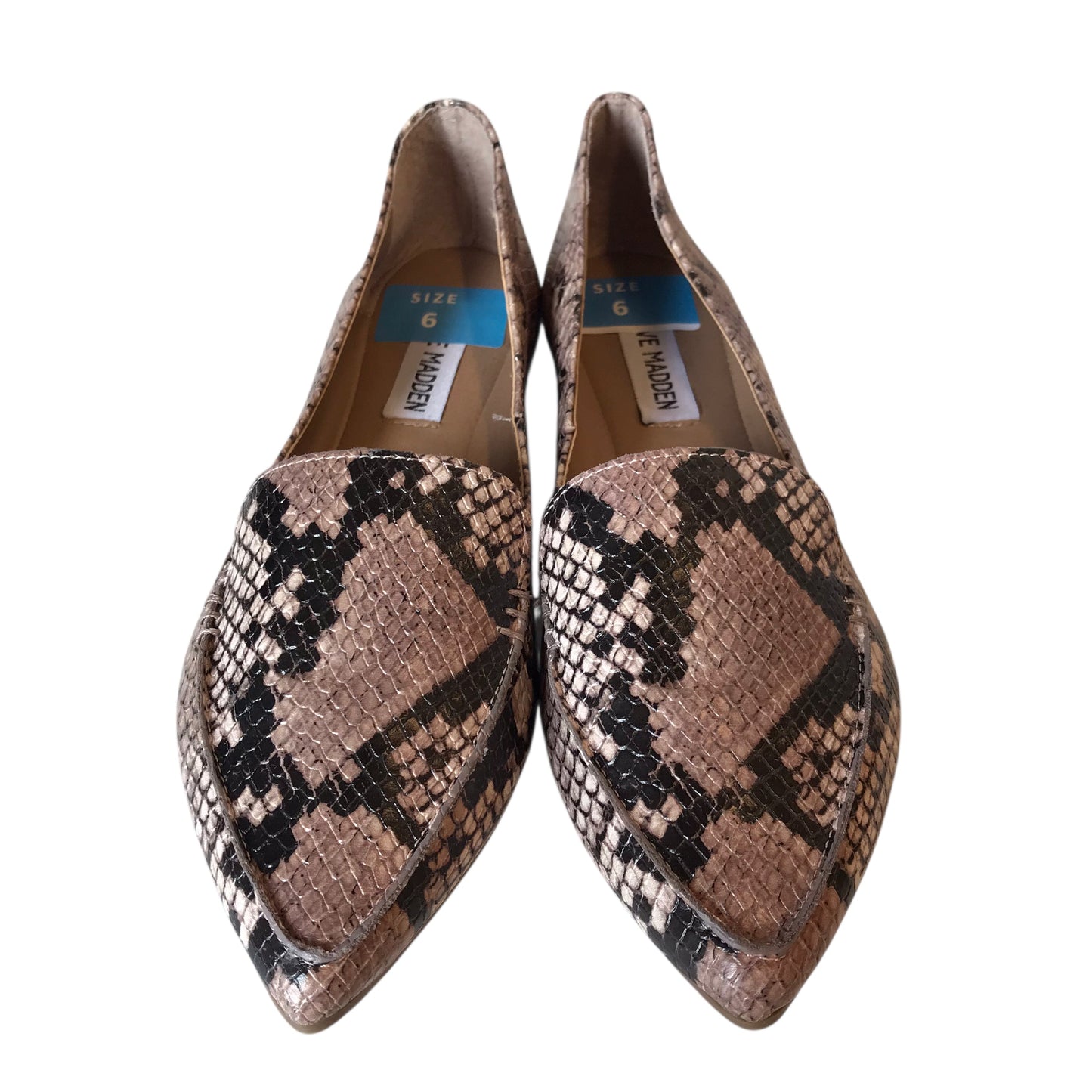 Shoes Flats By Steve Madden In Snakeskin Print, Size:6