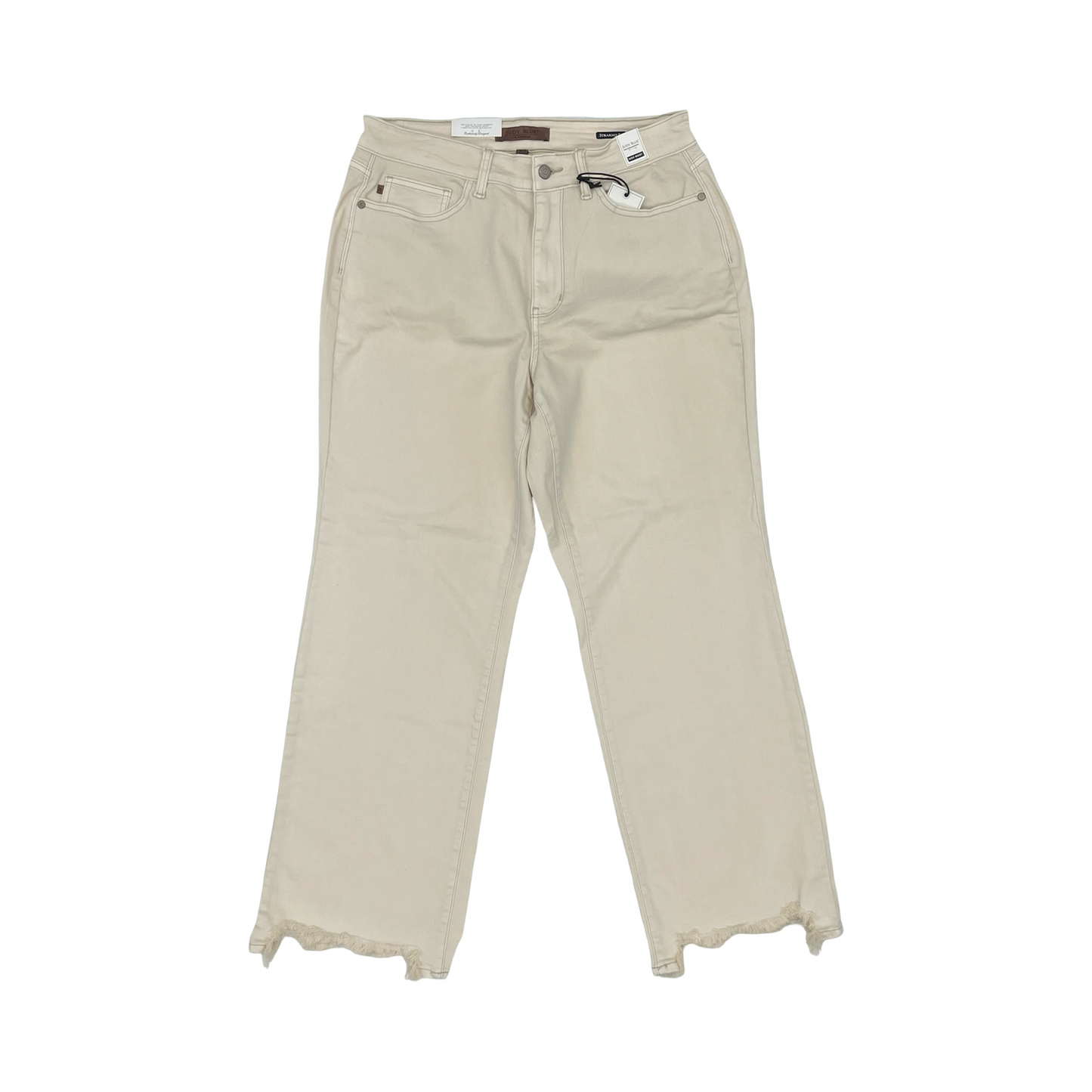 Jeans Straight By Judy Blue In Tan Denim, Size:16
