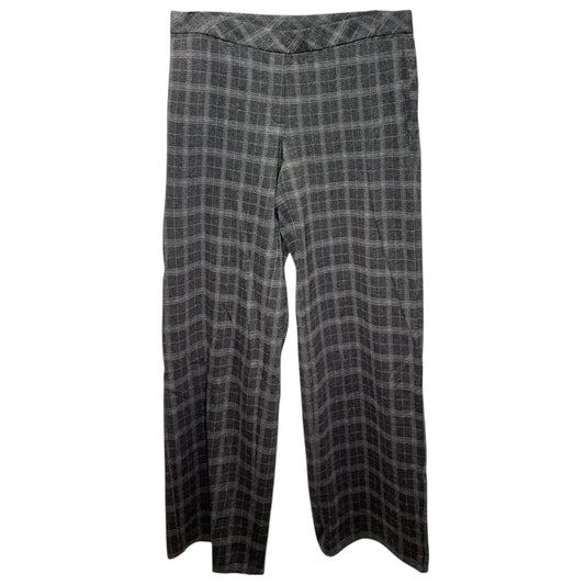 Ponte Full Leg Pants By J. Jill In Plaid Pattern, Size: M