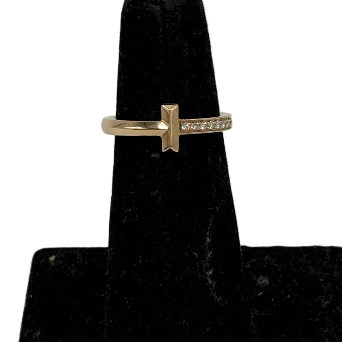 Tiffany & Company T1 Diamond Luxury Ring in 18k Rose Gold, Size: 6