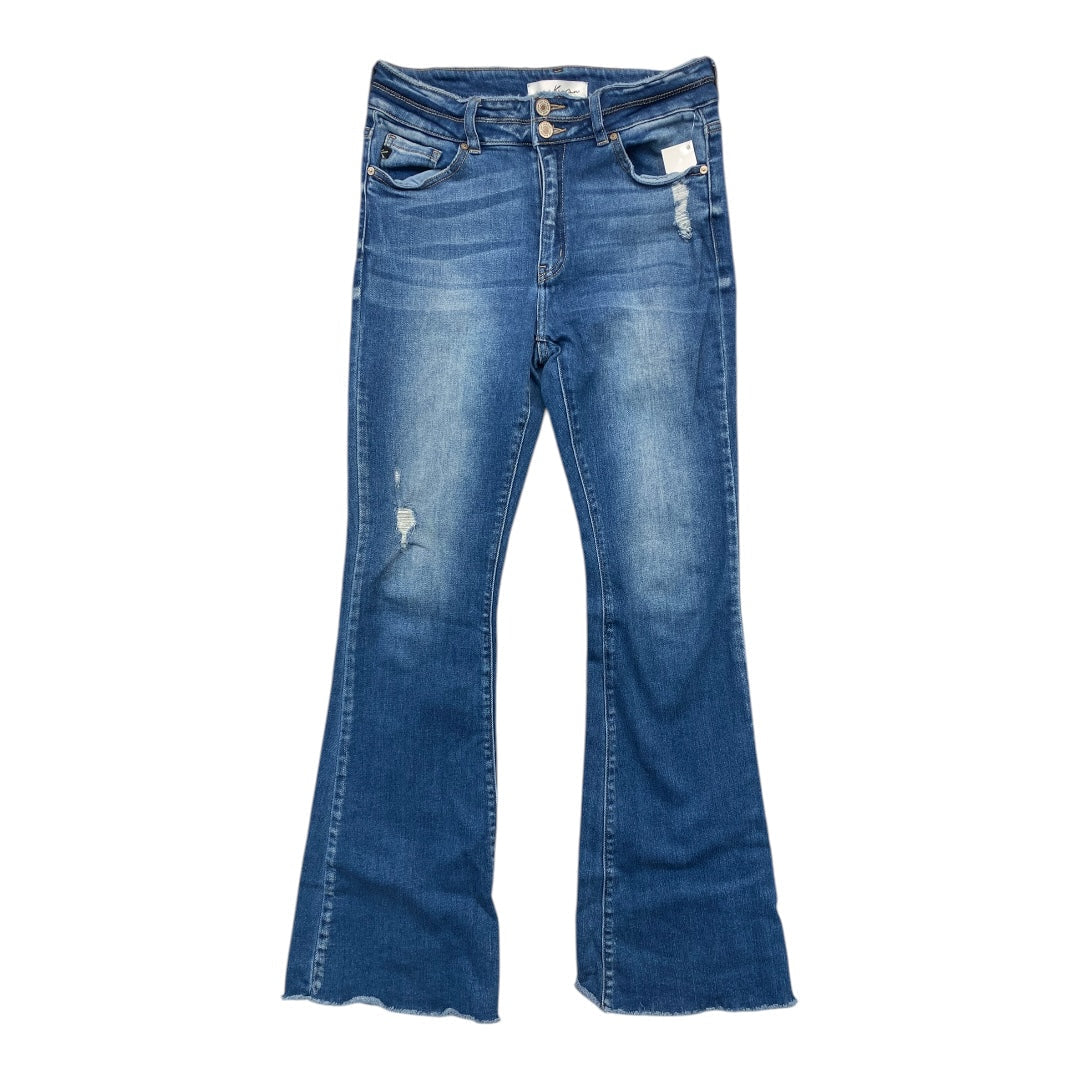 Jeans Flared By Kancan In Blue Denim, Size:6