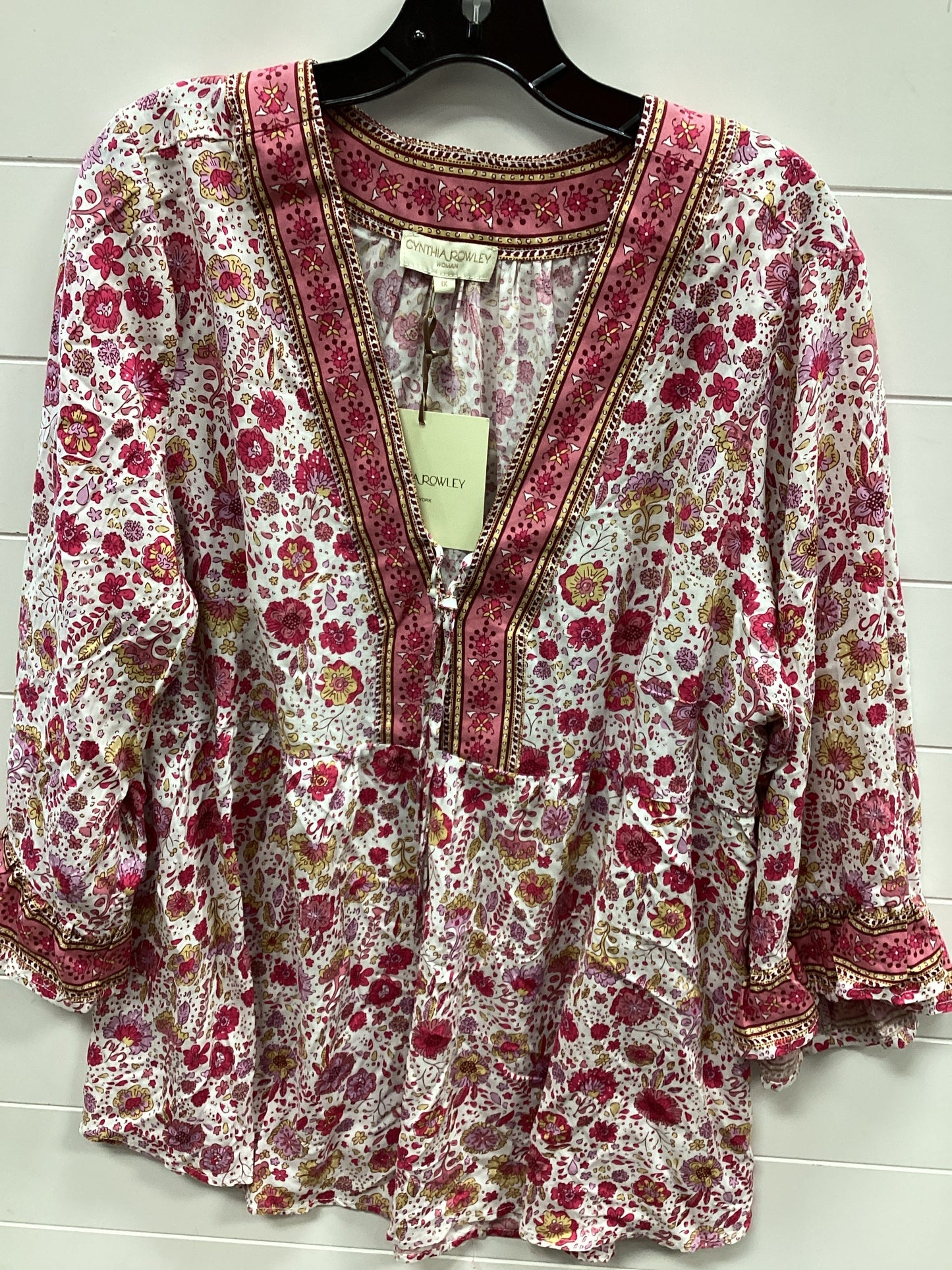 Top Ls By Cynthia Rowley In Pink, Size:1X