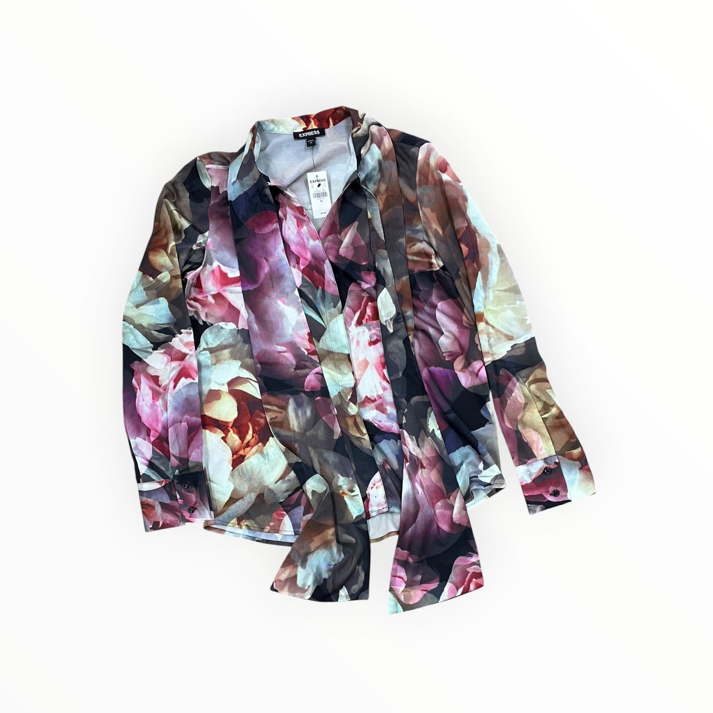Blouse Ls By Express In Multi, Size:Xs