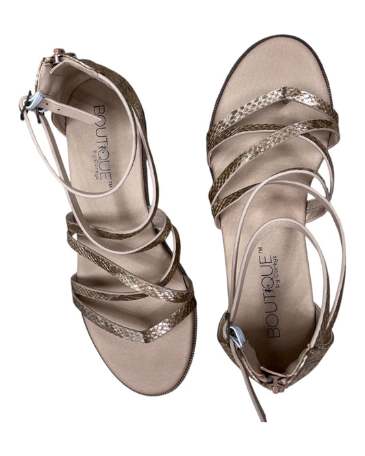 Sandals Heels Wedge By Clarks In Brown, Size:10