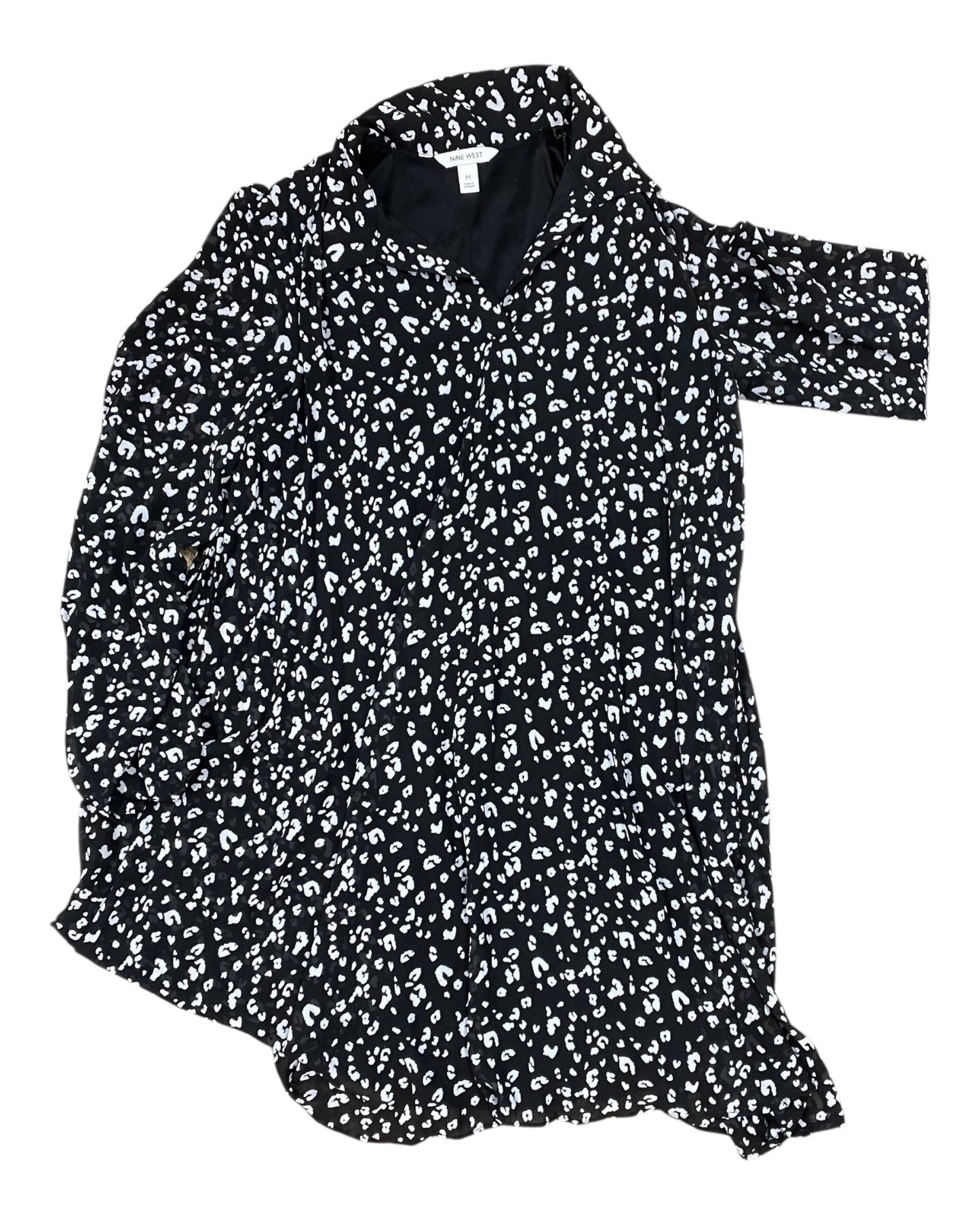 Dress Work By Nine West In Black & White, Size:M