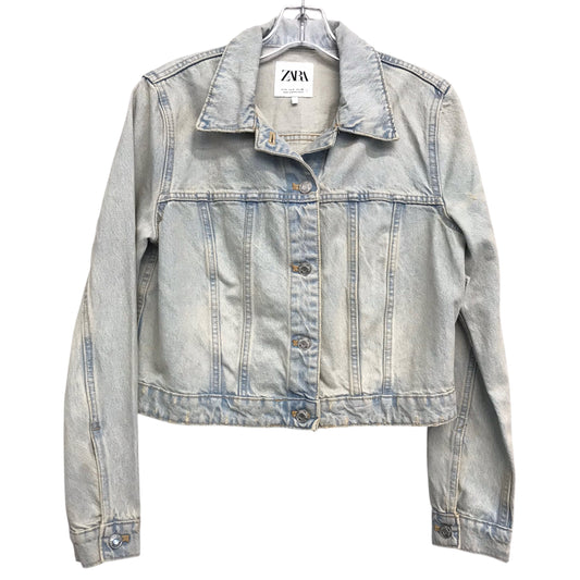 Jacket Denim By Zara In Blue Denim, Size:S