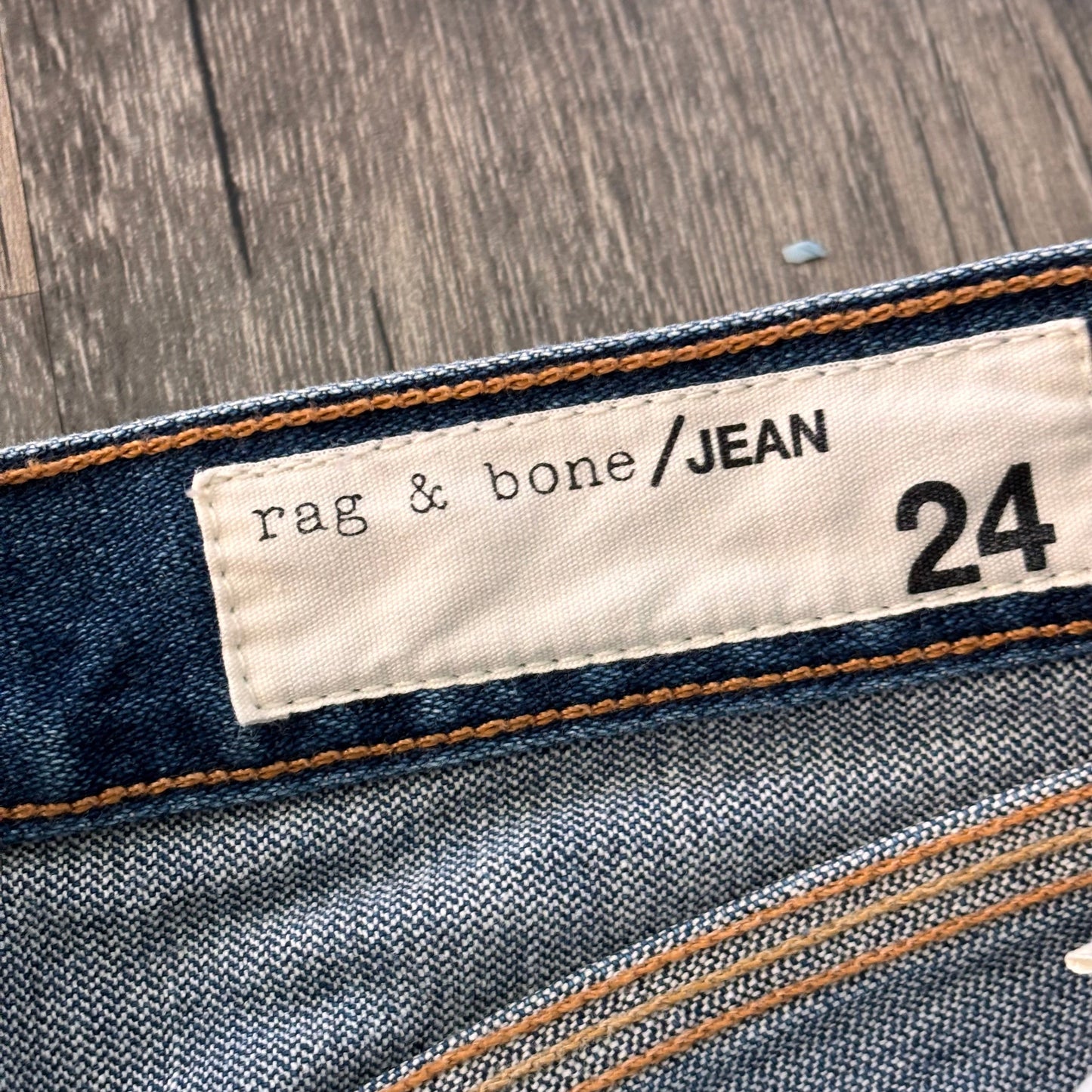 Jeans Skinny By Rag And Bone In Blue Denim, Size: 0