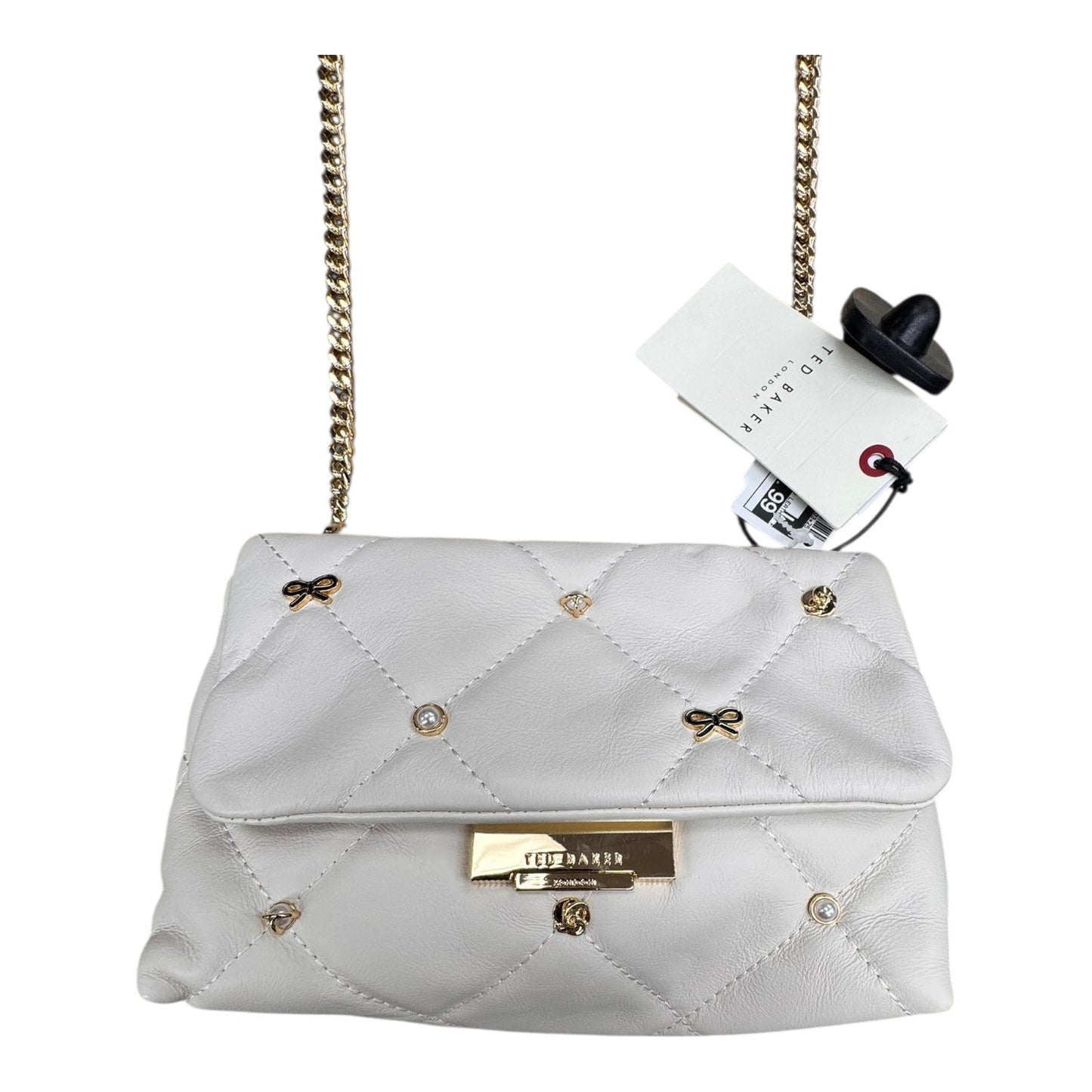 Handbag Designer By Ted Baker In Cream, Size:Small