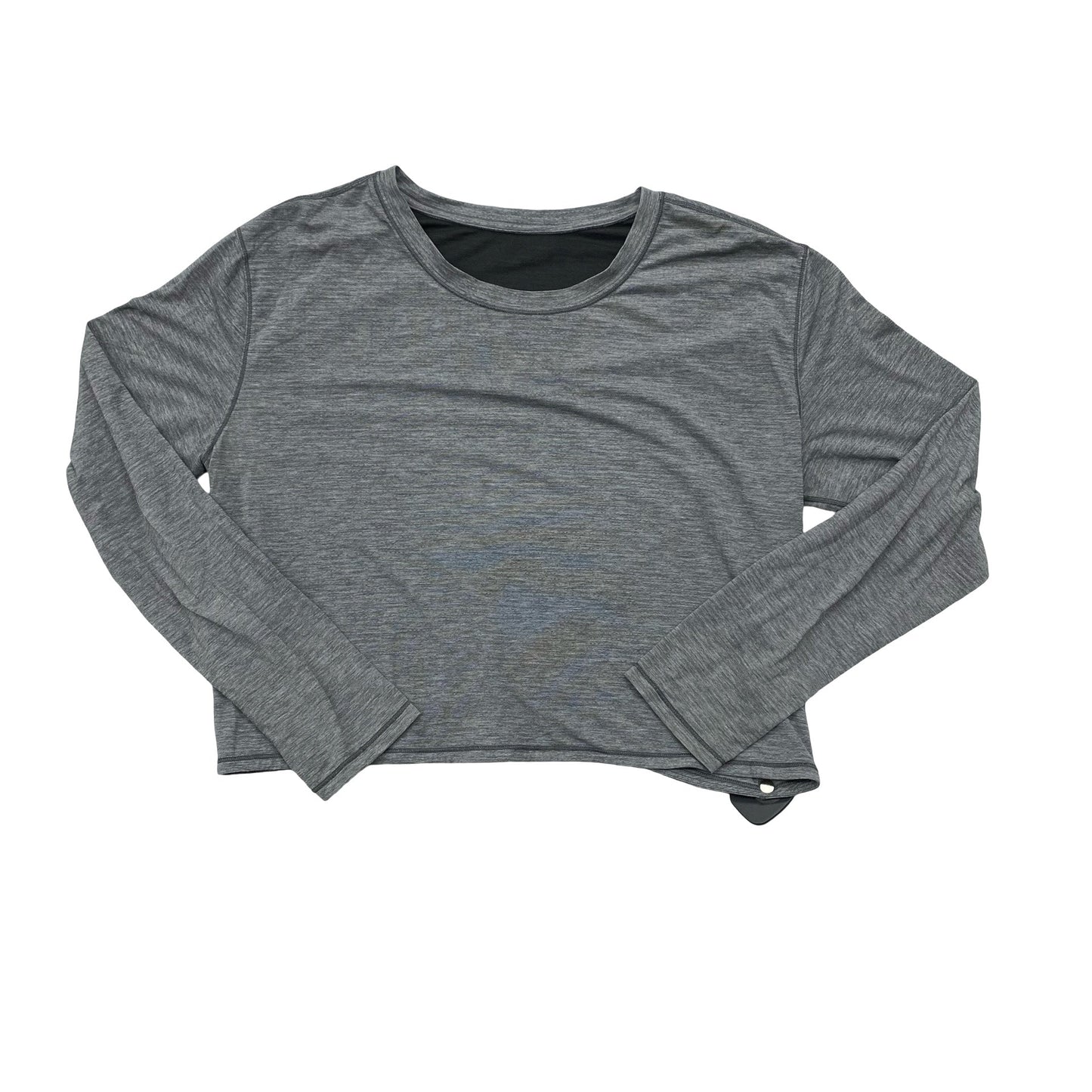 Athletic Top Ls Crewneck By Lululemon In Grey, Size:M