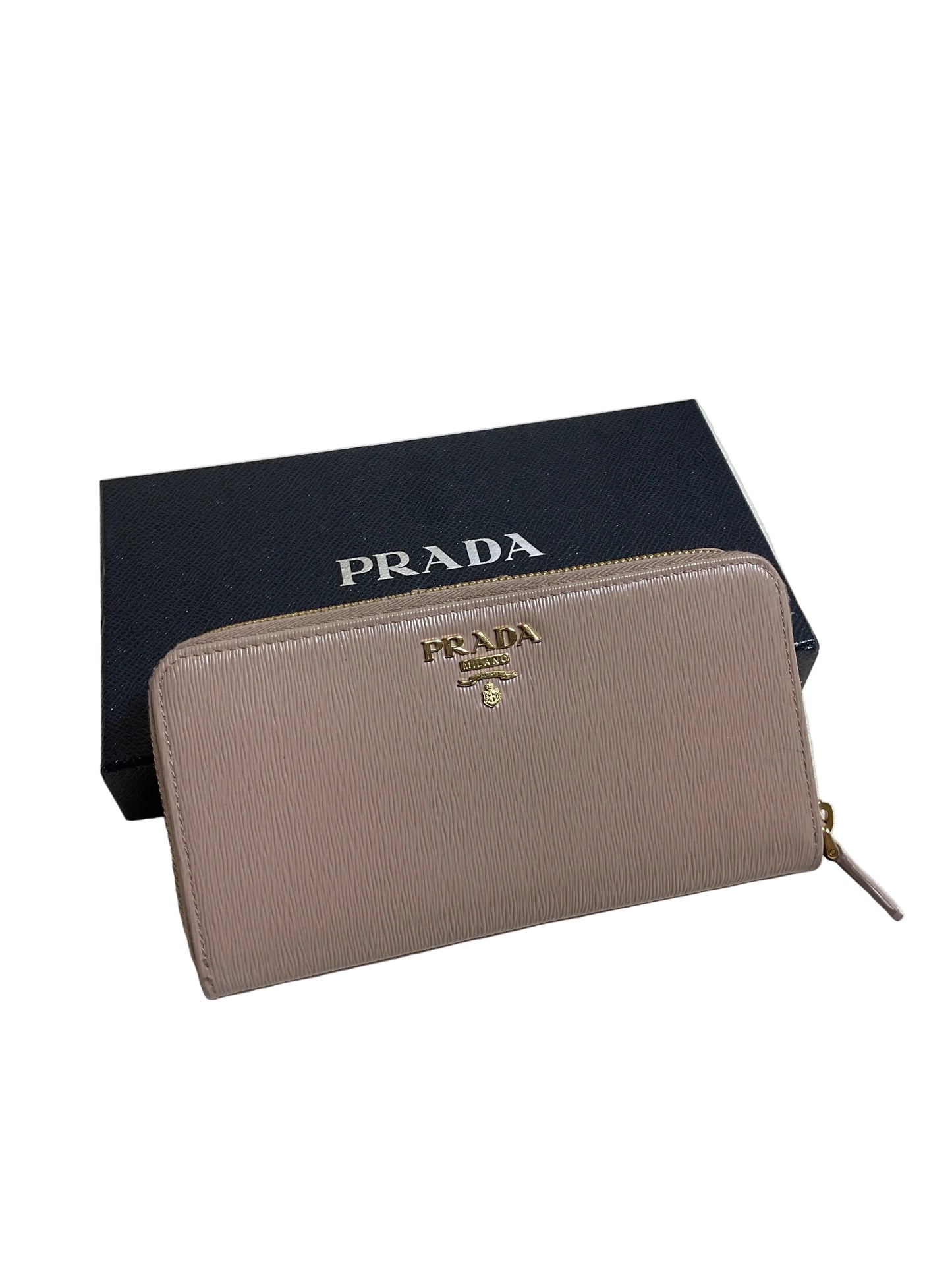 Wallet Luxury Designer By Prada In Tan, Size:Medium