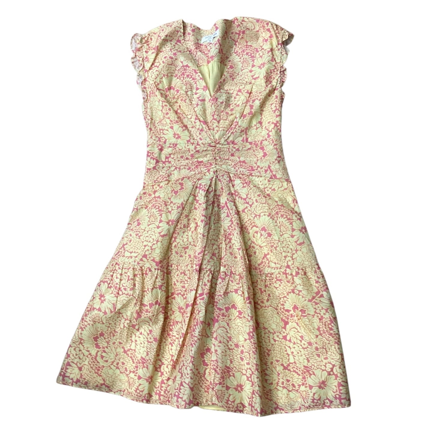 Dress Designer By Derek Lam In Pink & Yellow, Size:M