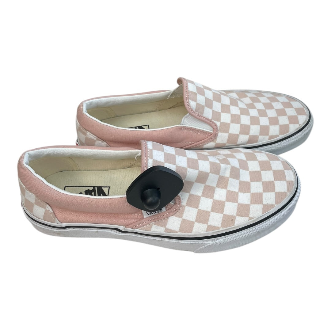 Shoes Athletic By Vans In Pink & White, Size:10