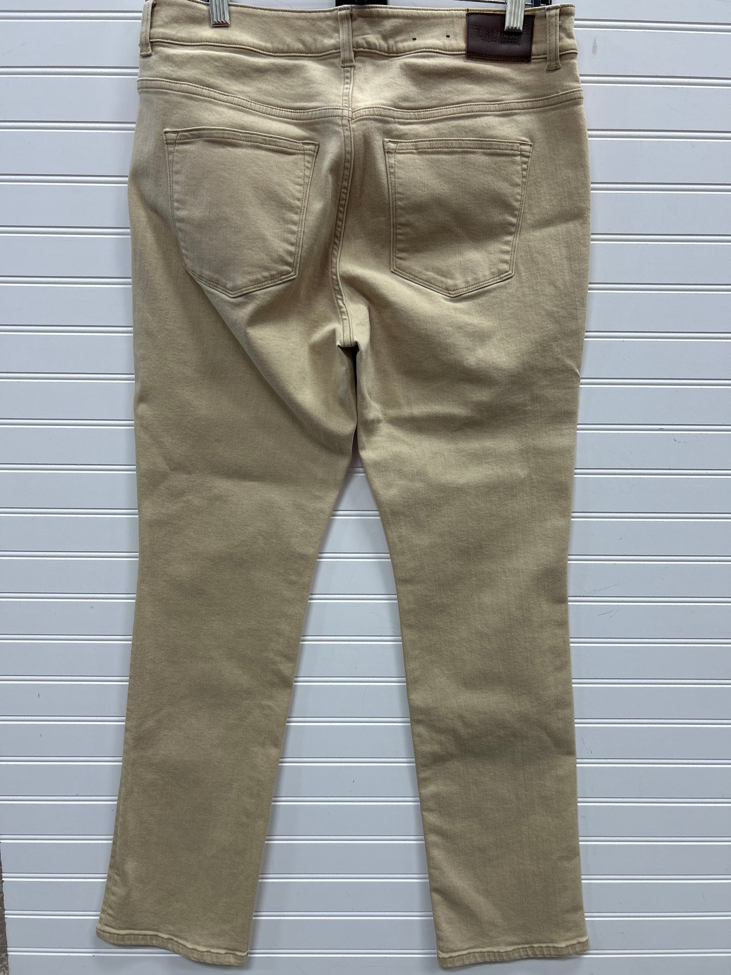 Jeans Straight By Ralph Lauren In Cream Denim, Size:12