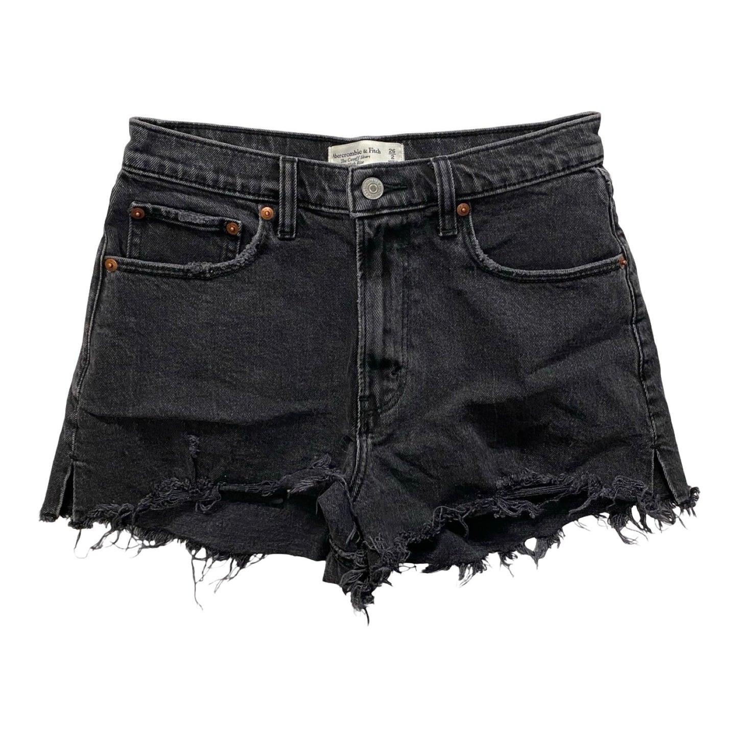 Shorts By Abercrombie And Fitch In Black Denim, Size:2
