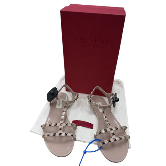 Sandals Luxury Designer By Valentino-Garavani In Beige, Size:9
