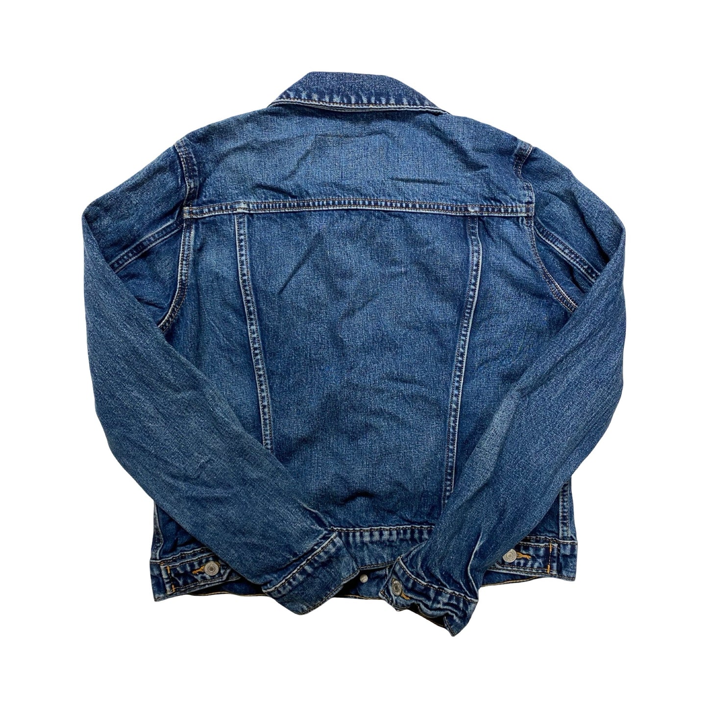 Jacket Denim By Lucky Brand In Blue Denim, Size:M