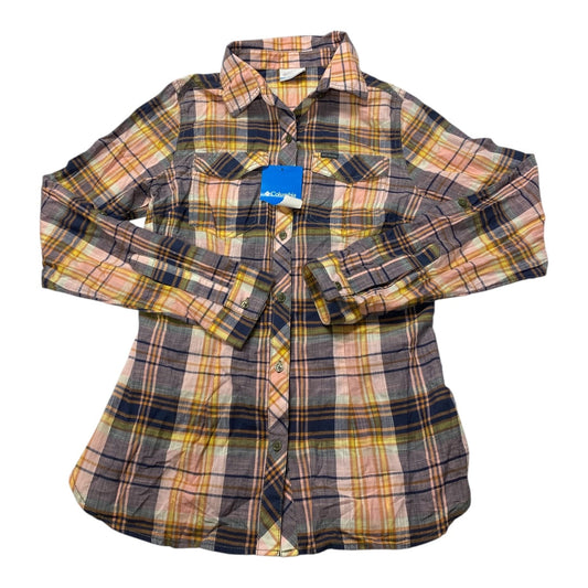 Top Ls By Columbia In Plaid Pattern, Size:M