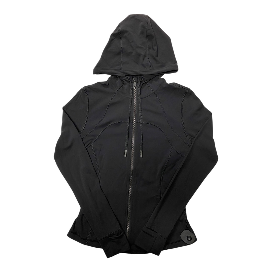 Athletic Jacket By Lululemon In Black, Size:8