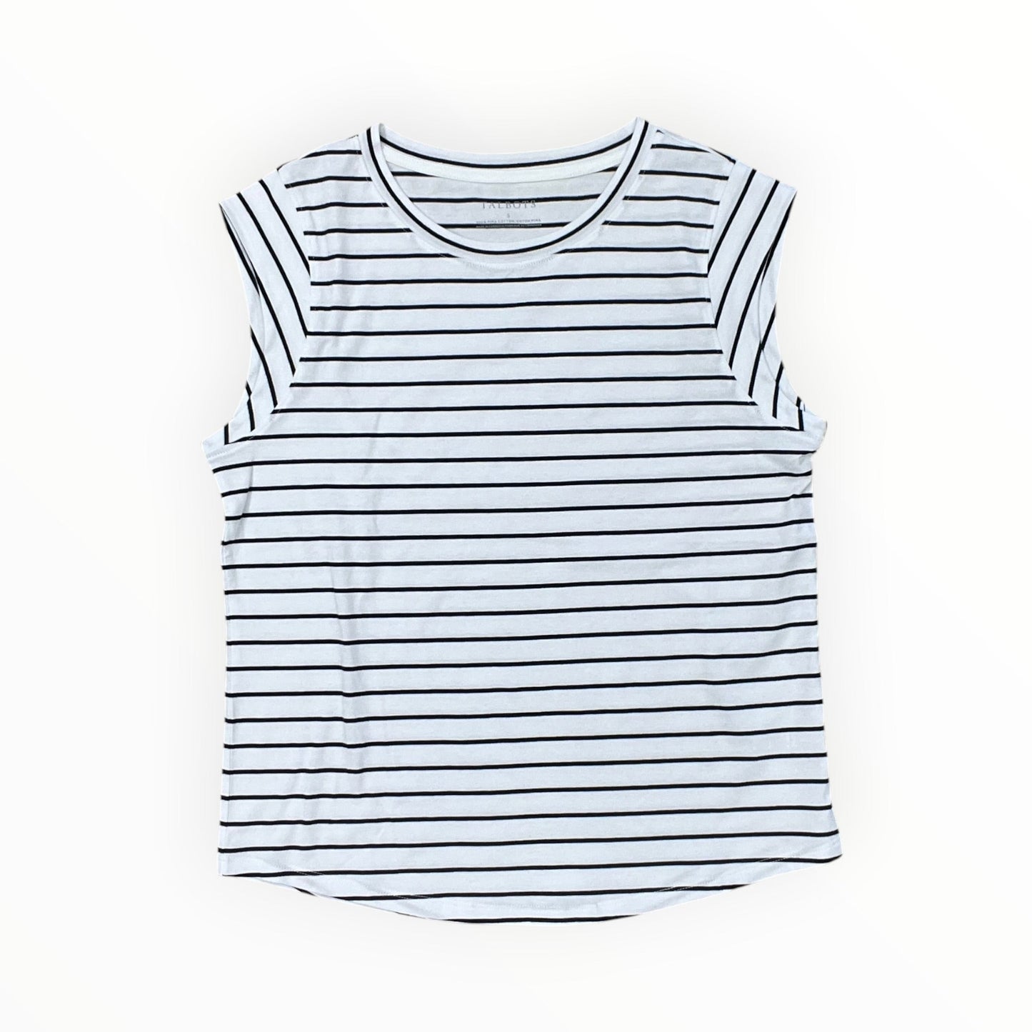 Top Sleeveless By Talbots In White, Size:S