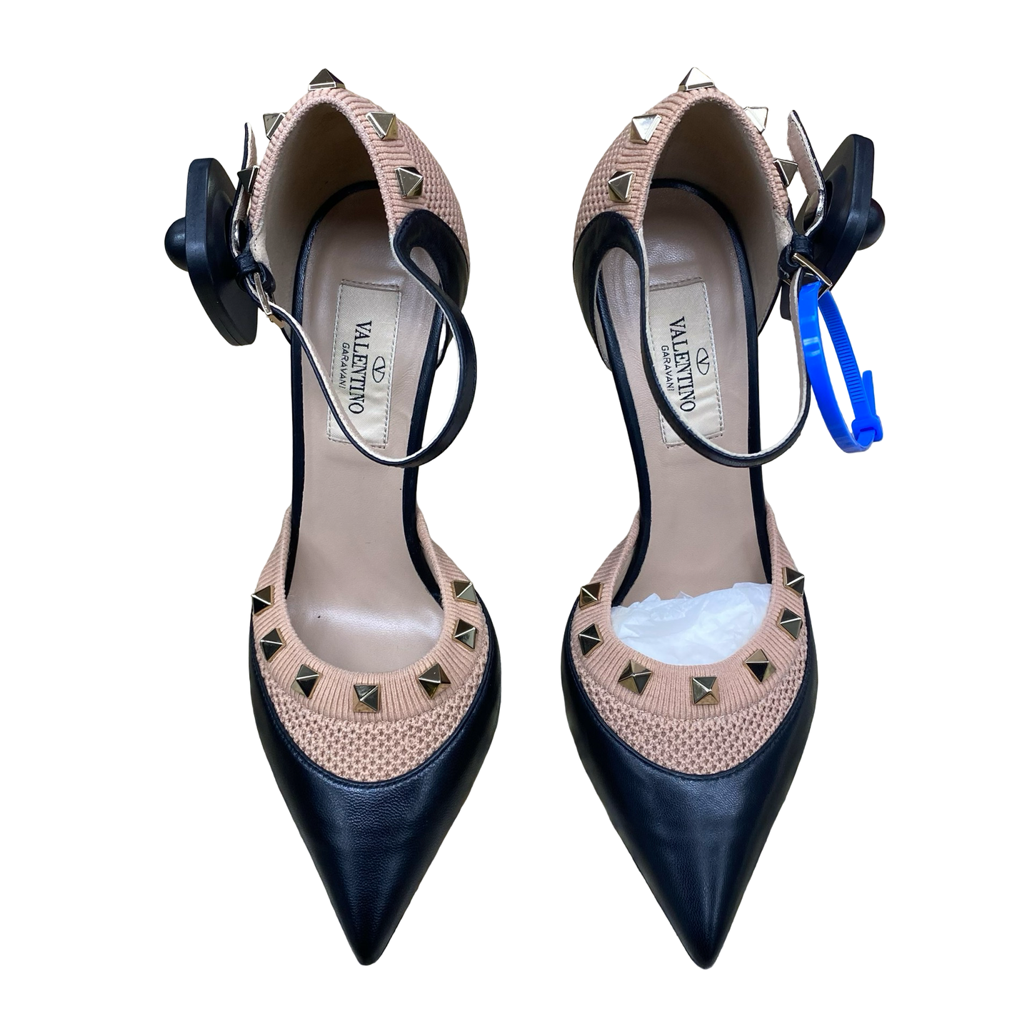 Shoes Luxury Designer By Valentino-Garavani In Black & Brown, Size:5