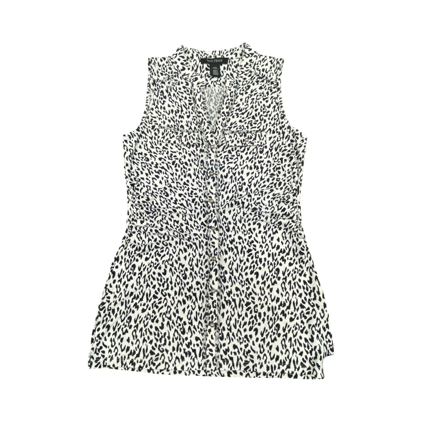 Top Sleeveless By White House Black Market In Black & White, Size:Xxs