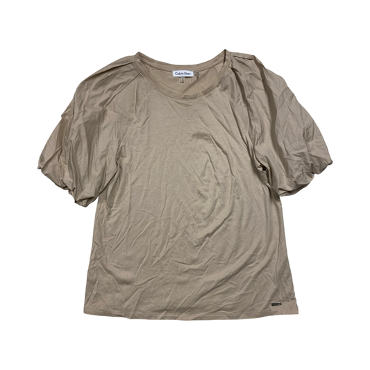 Top Ss By Calvin Klein In Beige, Size:S