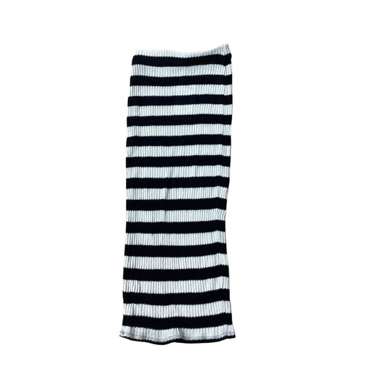 Skirt Maxi By Zara In Black & Cream, Size:S