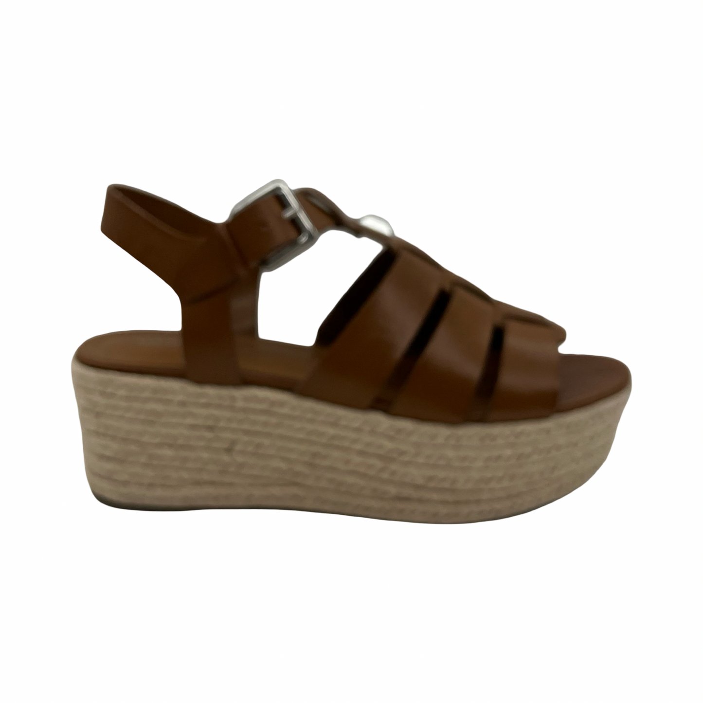 Sandals Heels Platform By Marc Fisher In Tan, Size:7.5