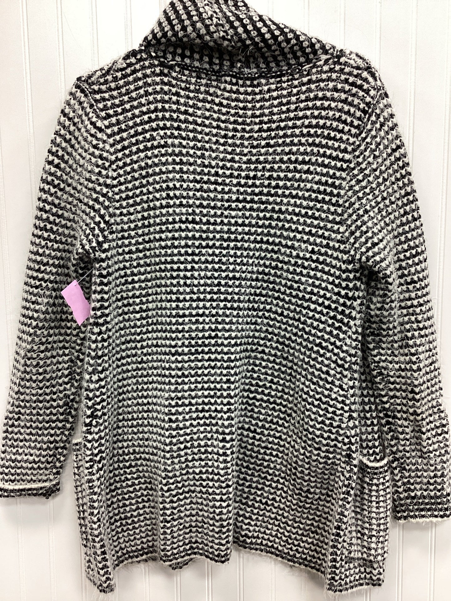 Sweater Cardigan By Cma In Black & White, Size:M
