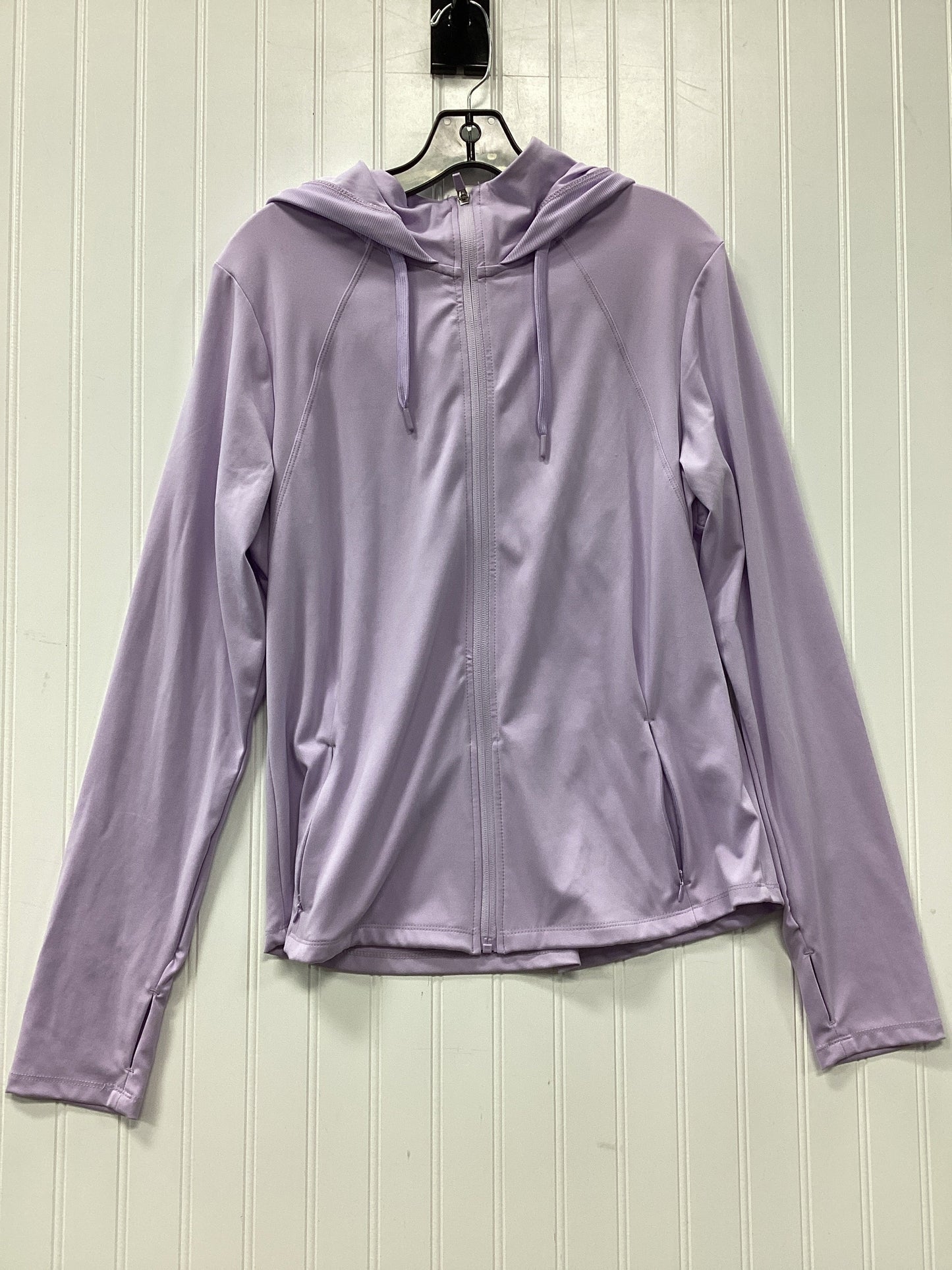Athletic Jacket By Jockey In Purple, Size:L