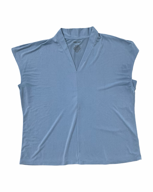 Top Sleeveless By Nine West In Blue, Size:L
