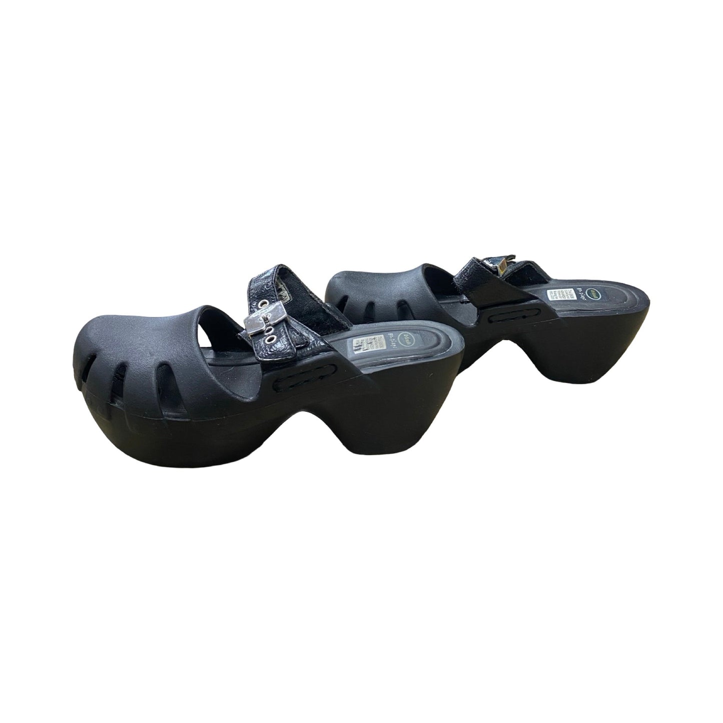 Sandals Heels Block By Dr Scholls In Black, Size:6