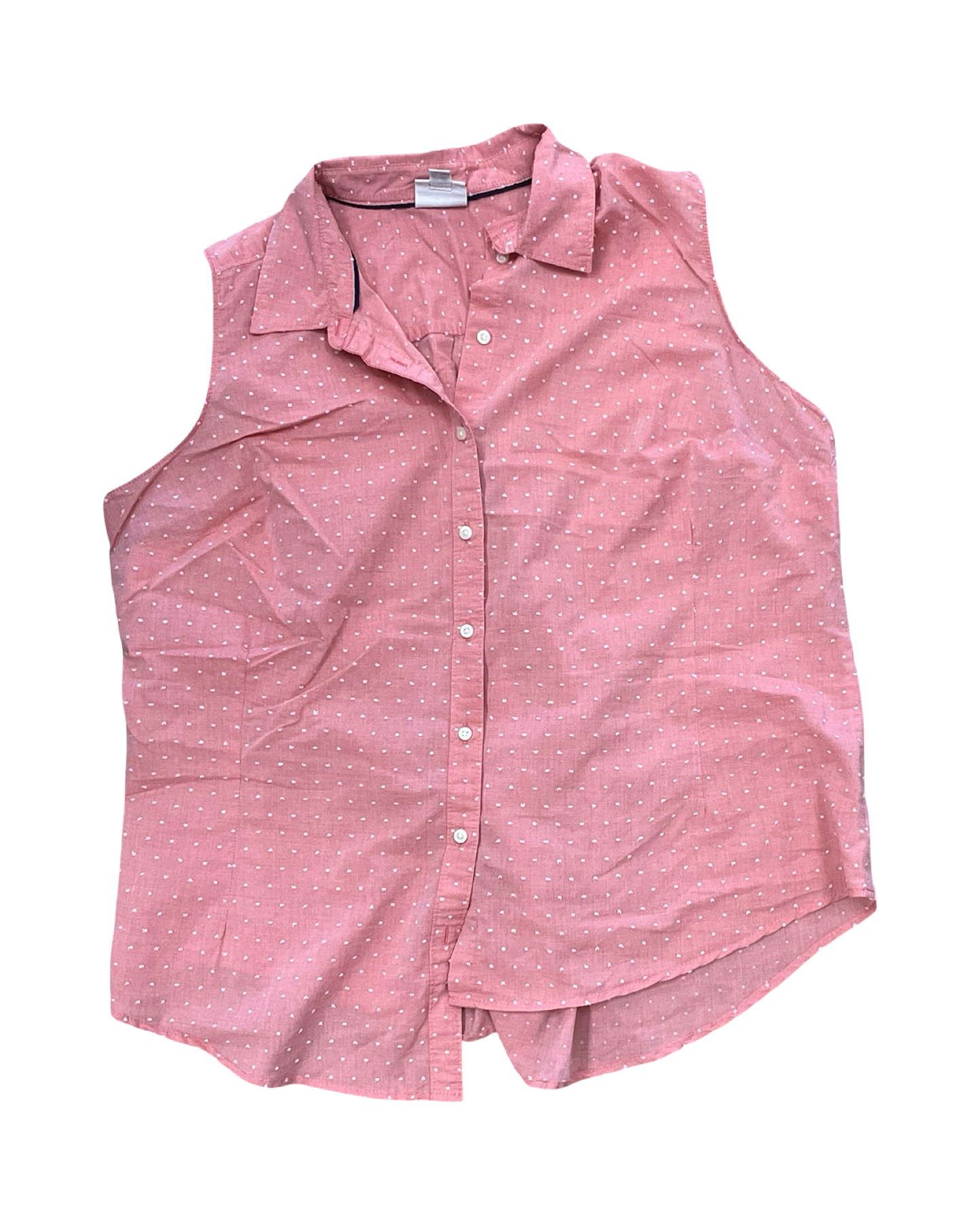 Top Sleeveless By St Johns Bay In Peach, Size:1X