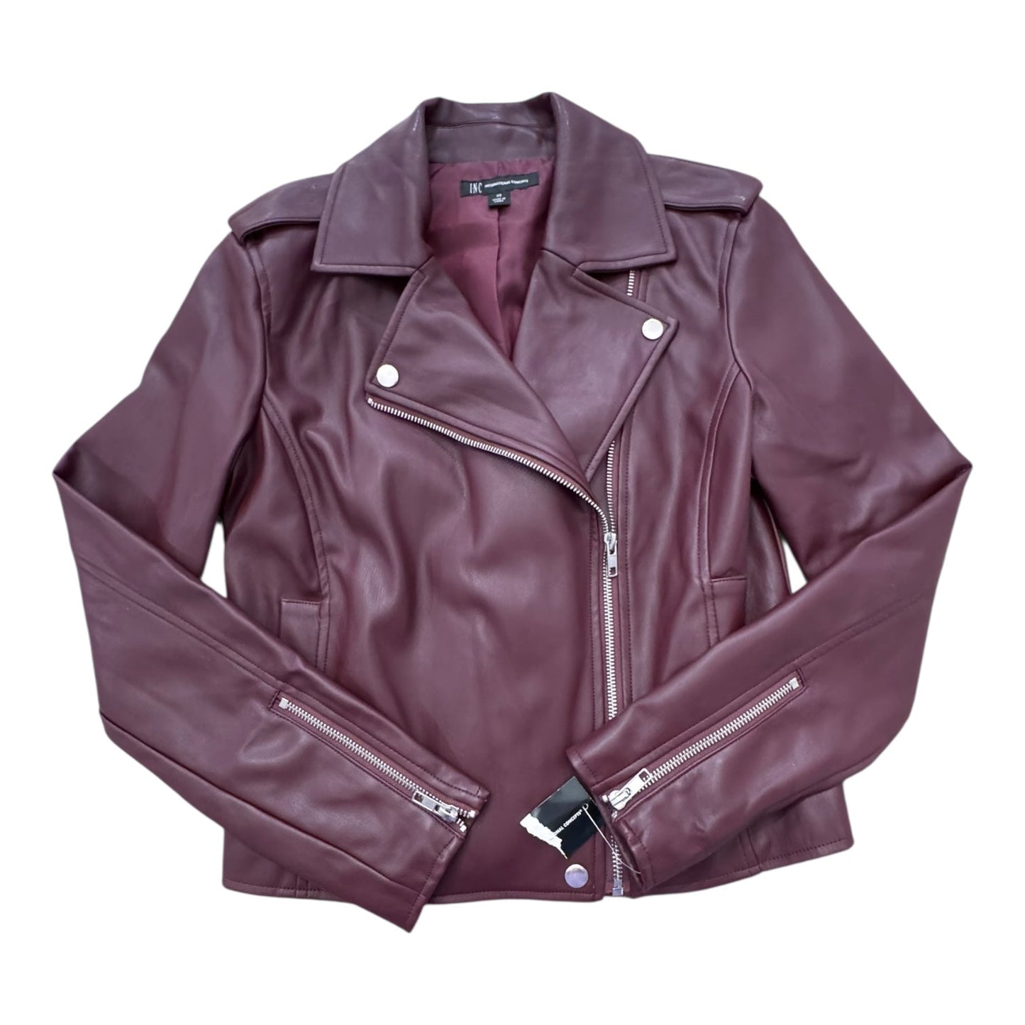 Jacket Moto By Inc In Purple, Size:Xs