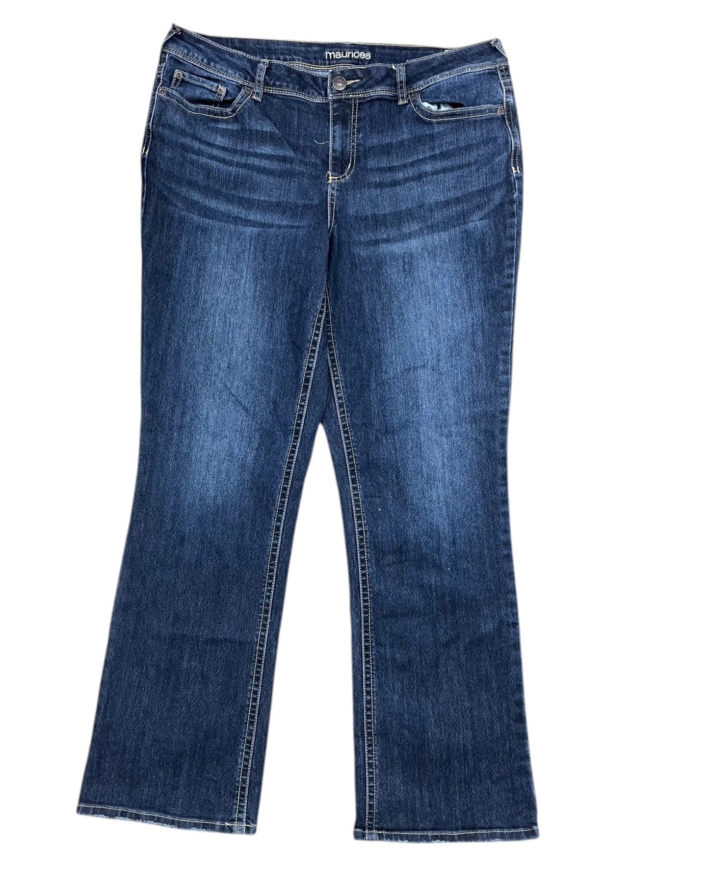 Jeans Boot Cut By Maurices In Blue Denim, Size:18