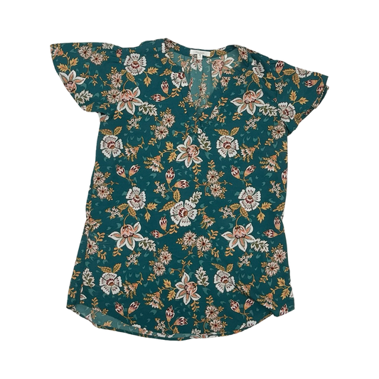 Blouse Ss By Maurices In Green & Tan, Size:Xs