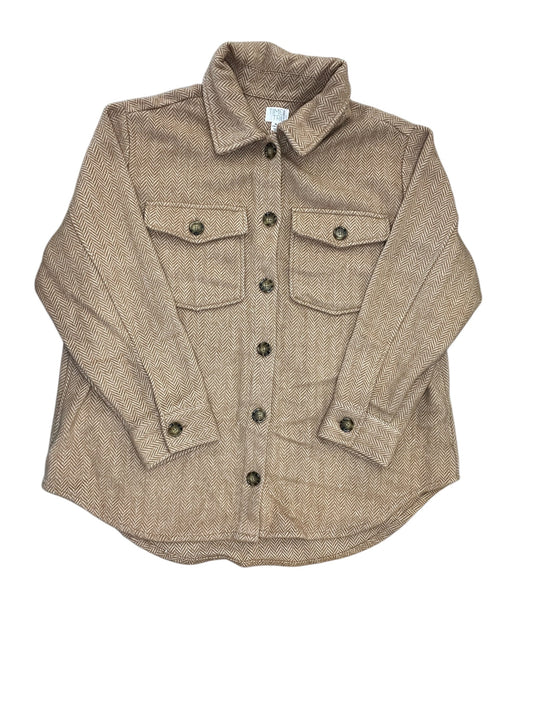 Jacket Shirt By Time And Tru In Brown, Size:Xl