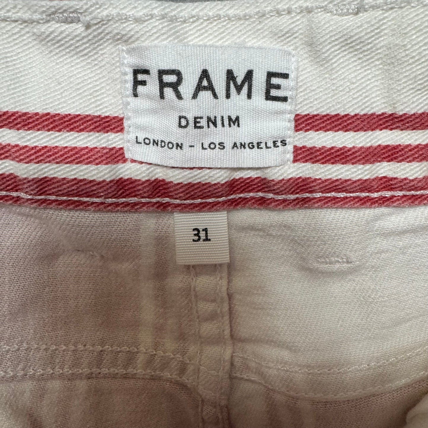 Vibtage Crop Striped Jeans By Frame In Striped Pattern, Size: 12/31
