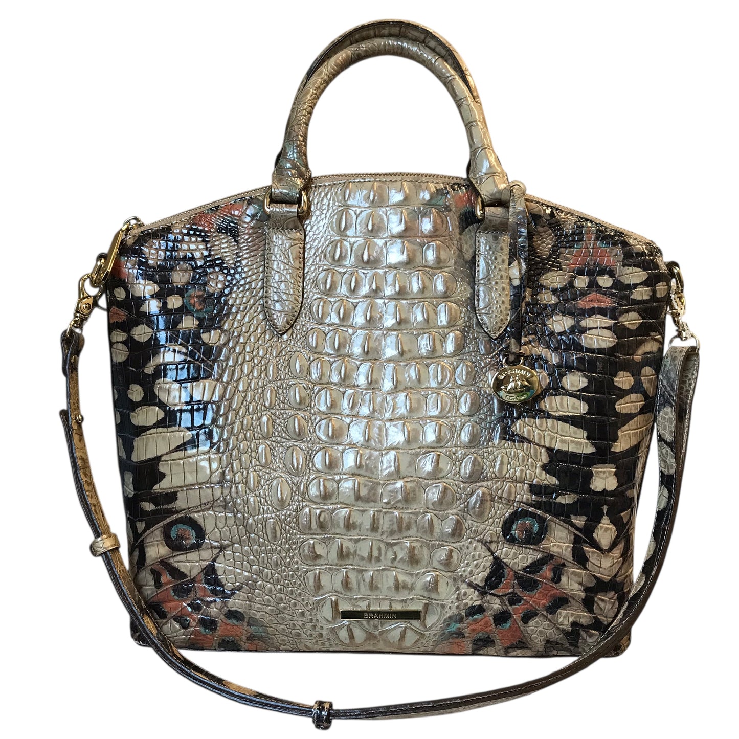 Handbag Designer By Brahmin In Multi, Size:Large